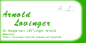 arnold lovinger business card